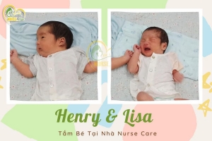 Các điều dưỡng viên của Nurse Care tiến hành dịch vụ tắm tại nhà cho hai anh em sinh đôi Henry & Lisa.