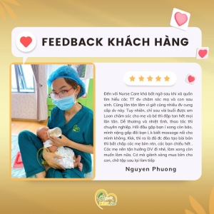 Feedback của khách hàng Nguyen Phuong khi trải nghiệm dịch vụ tại Nurse Care.