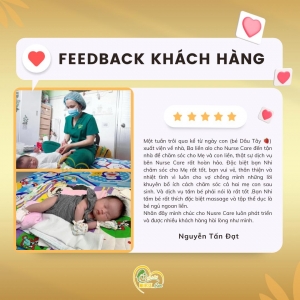 Feedback của khách hàng Nguyễn Tấn Đạt khi trải nghiệm dịch vụ tại Nurse Care.