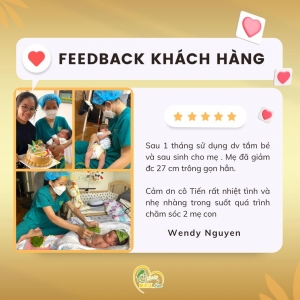 Feedback của khách hàng Wendy Nguyen khi trải nghiệm dịch vụ tại Nurse Care.