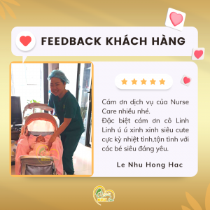 Feedback của khách hàng Le Nhu Hong Hac khi trải nghiệm dịch vụ tại Nurse Care.