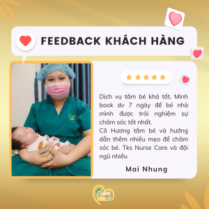 Feedback của khách hàng Mai Nhung khi trải nghiệm dịch vụ tại Nurse Care.