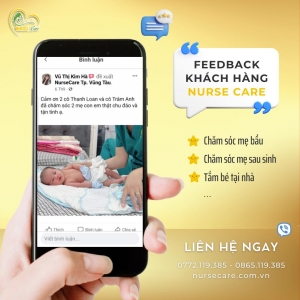 Feedback của khách hàng Vũ Thị Kim Hà khi trải nghiệm dịch vụ tại Nurse Care.