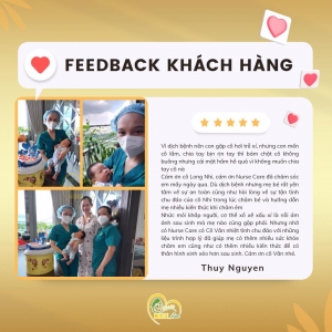 Feedback của khách hàng Thuy Nguyen khi trải nghiệm dịch vụ tại Nurse Care.