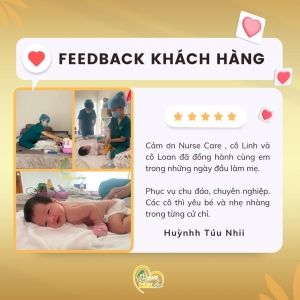 Feedback của khách hàng Huỳnhh Túu Nhii khi trải nghiệm dịch vụ tại Nurse Care.