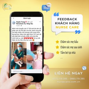 Feedback của khách hàng Huyền Trang khi trải nghiệm dịch vụ tại Nurse Care.