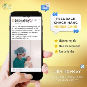 Feedback của khách hàng Xuân Hương Hoàng khi trải nghiệm dịch vụ tại Nurse Care.