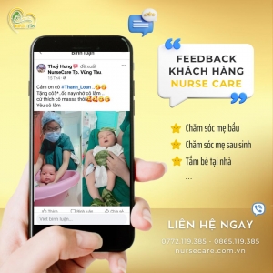 Feedback của khách hàng Thủy Hưng khi trải nghiệm dịch vụ tại Nurse Care.
